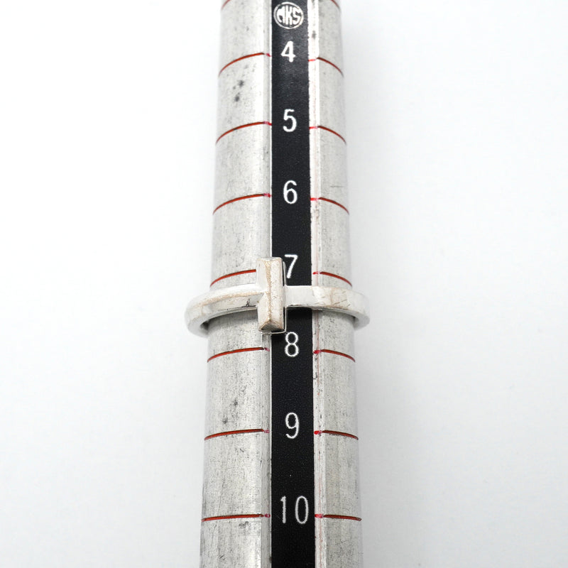 【6jgb0656】ティファニー リング Tワン K18WG ホワイトゴールド 7.5号【中古】レディース