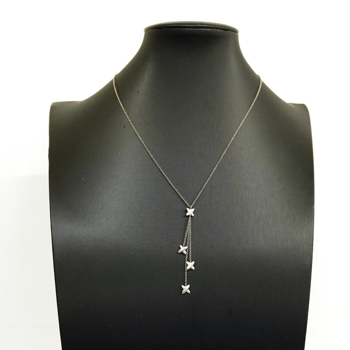 【6jgb0659】ティファニー ネックレス シグネチャートリプル/ドロップ シルバー925【中古】レディース