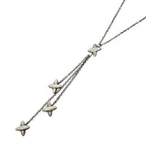 【6jgb0659】ティファニー ネックレス シグネチャートリプル/ドロップ シルバー925【中古】レディース