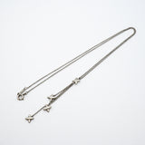 【6jgb0659】ティファニー ネックレス シグネチャートリプル/ドロップ シルバー925【中古】レディース