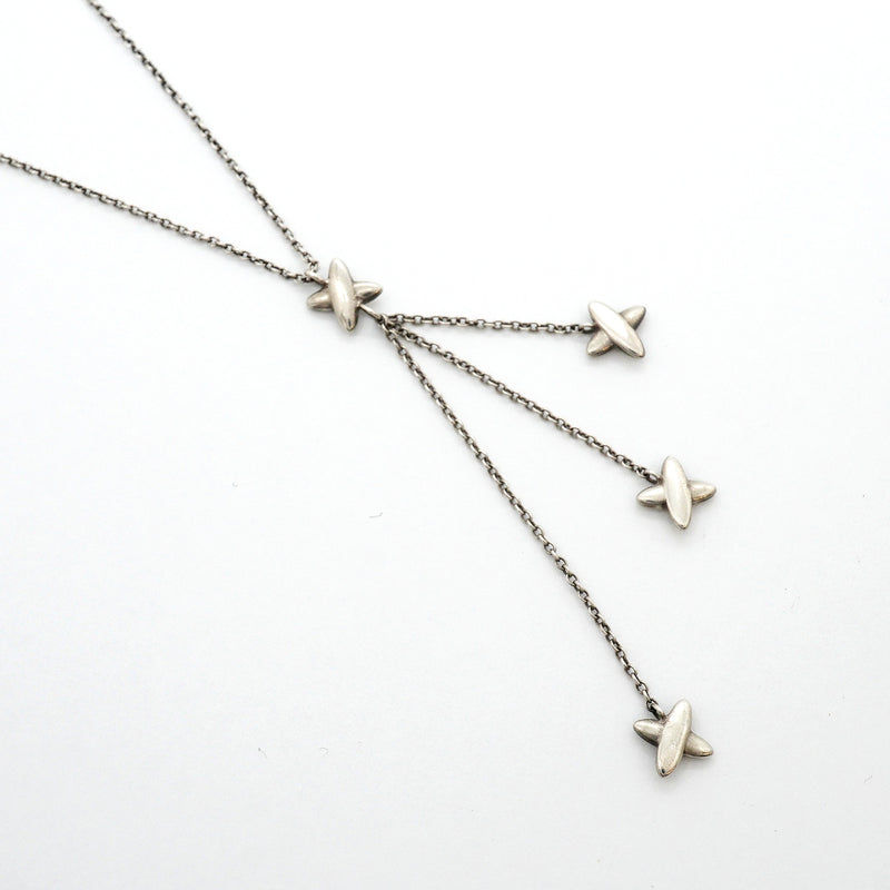 【6jgb0659】ティファニー ネックレス シグネチャートリプル/ドロップ シルバー925【中古】レディース