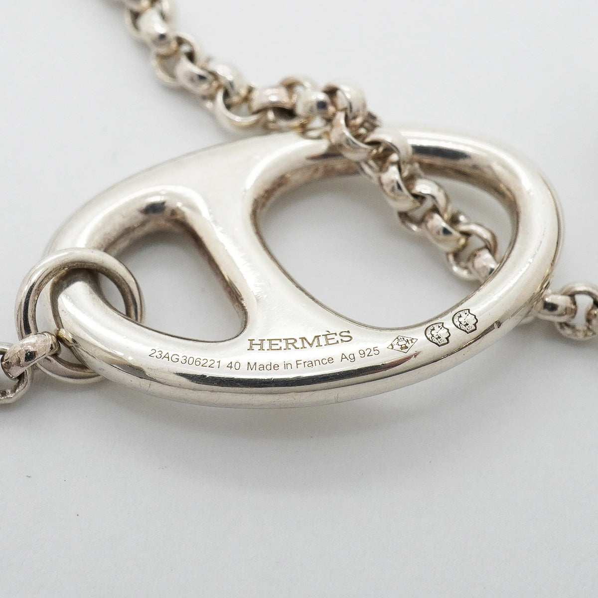 【6jgb0662】エルメス ネックレス シェーヌダンクル パンク シルバー925【中古】メンズ レディース ユニセックス