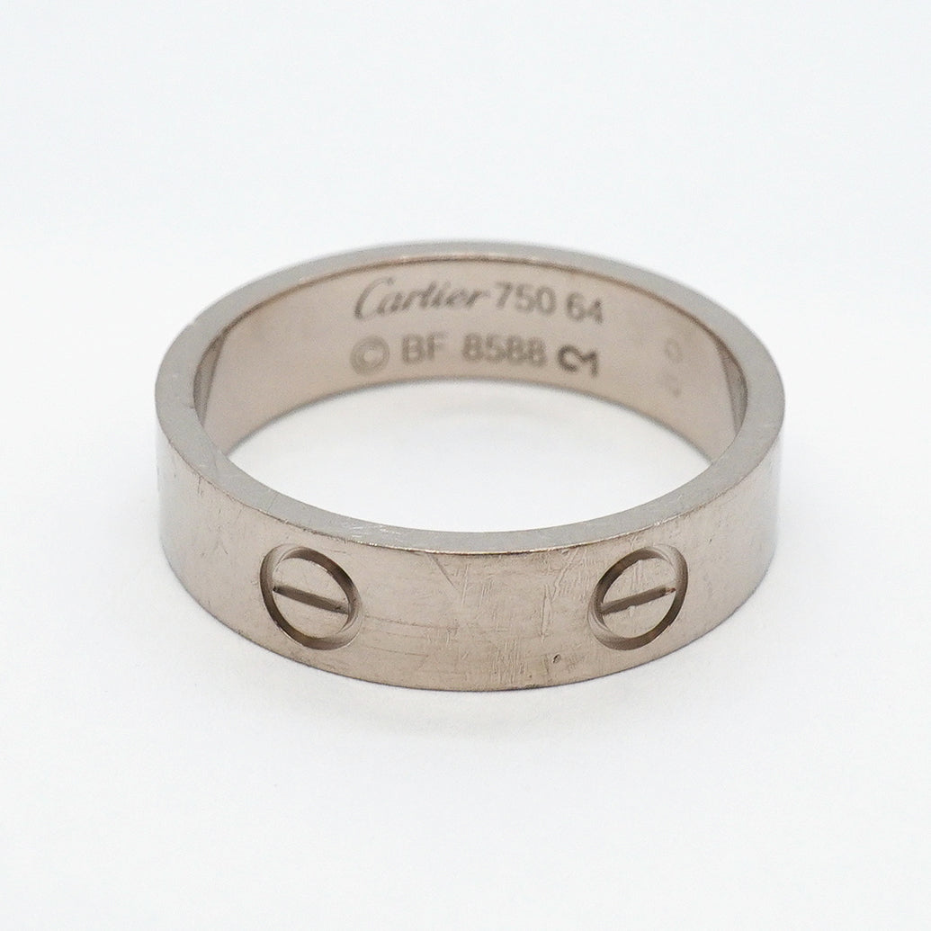 【6jgb0666】カルティエ リング ラブ K18WG ホワイトゴールド ＃64【中古】メンズ