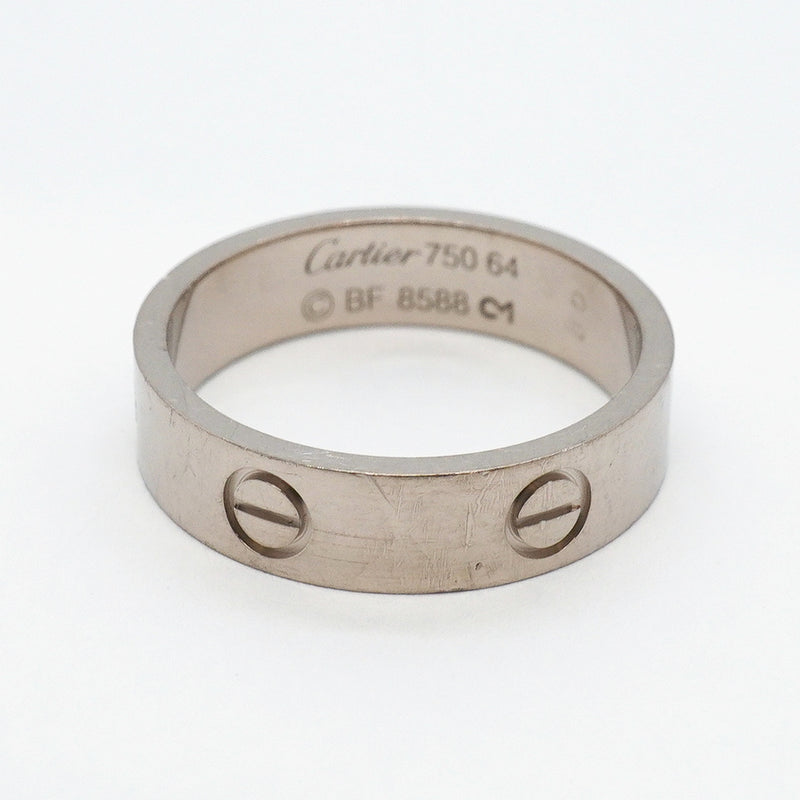 【6jgb0666】カルティエ リング ラブ K18WG ホワイトゴールド ＃64【中古】メンズ