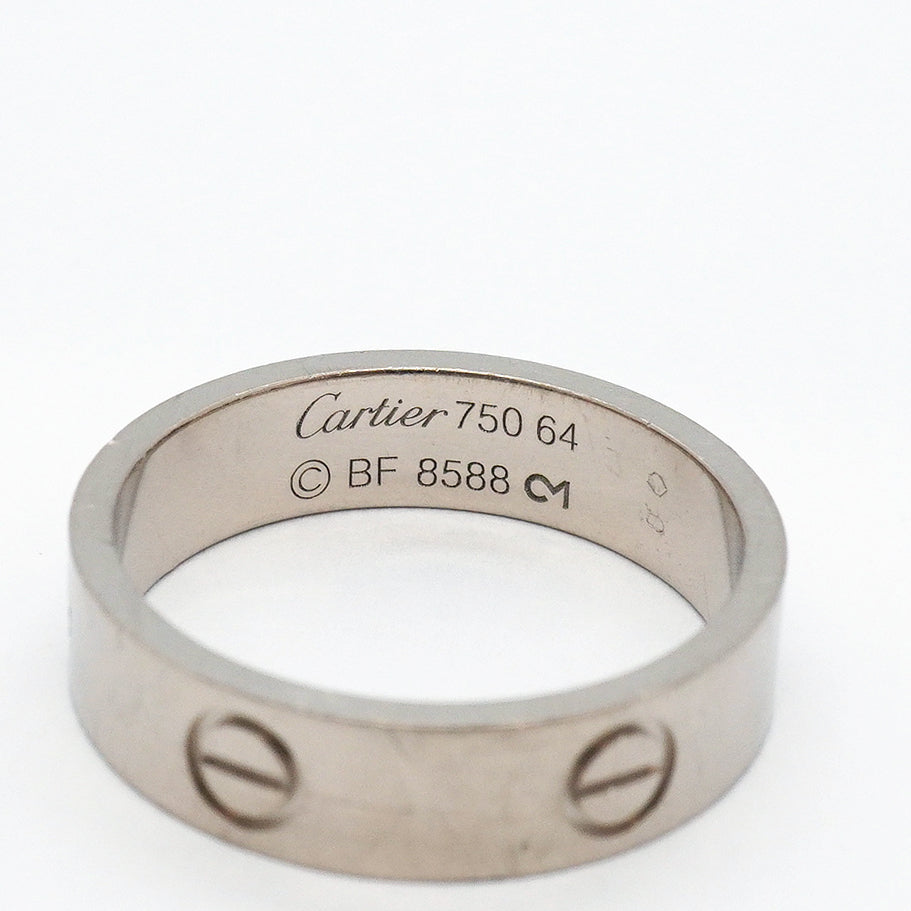 【6jgb0666】カルティエ リング ラブ K18WG ホワイトゴールド ＃64【中古】メンズ