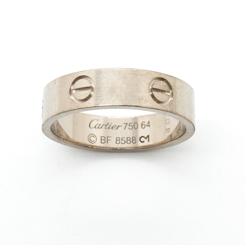 【6jgb0666】カルティエ リング ラブ K18WG ホワイトゴールド ＃64【中古】メンズ
