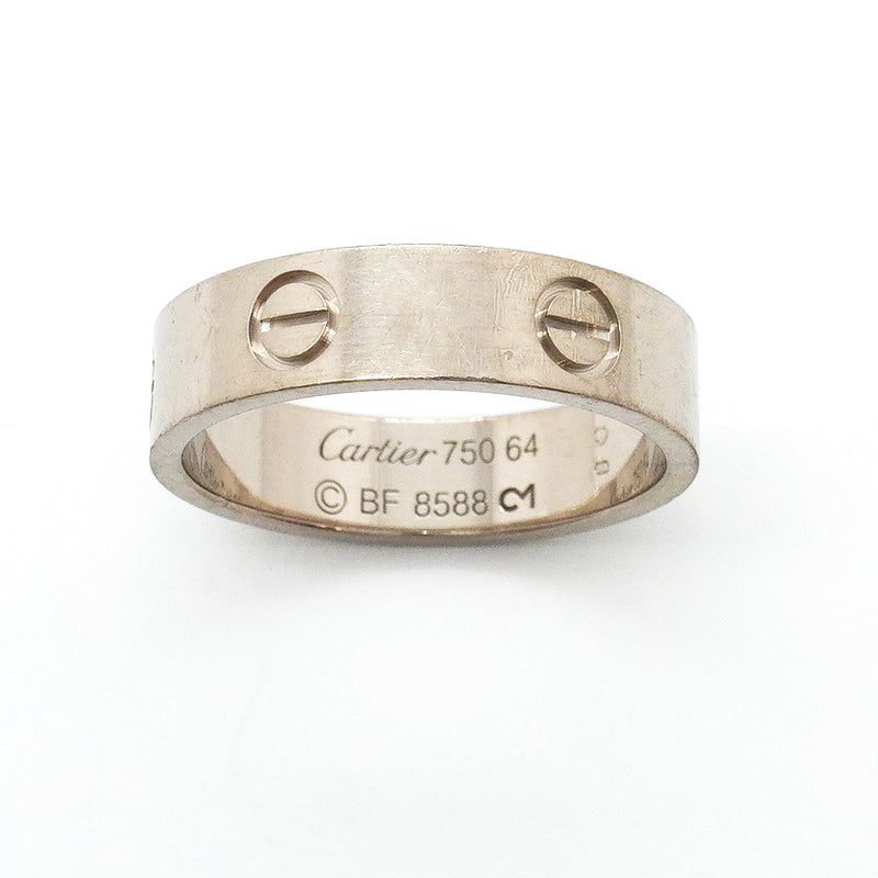 【6jgb0666】カルティエ リング ラブ K18WG ホワイトゴールド ＃64【中古】メンズ
