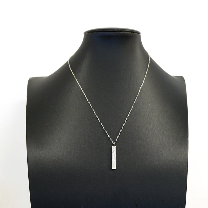 【6jgb0669】ティファニー ネックレス ノーツ/バー 1PD シルバー925 ダイヤモンド【中古】レディース