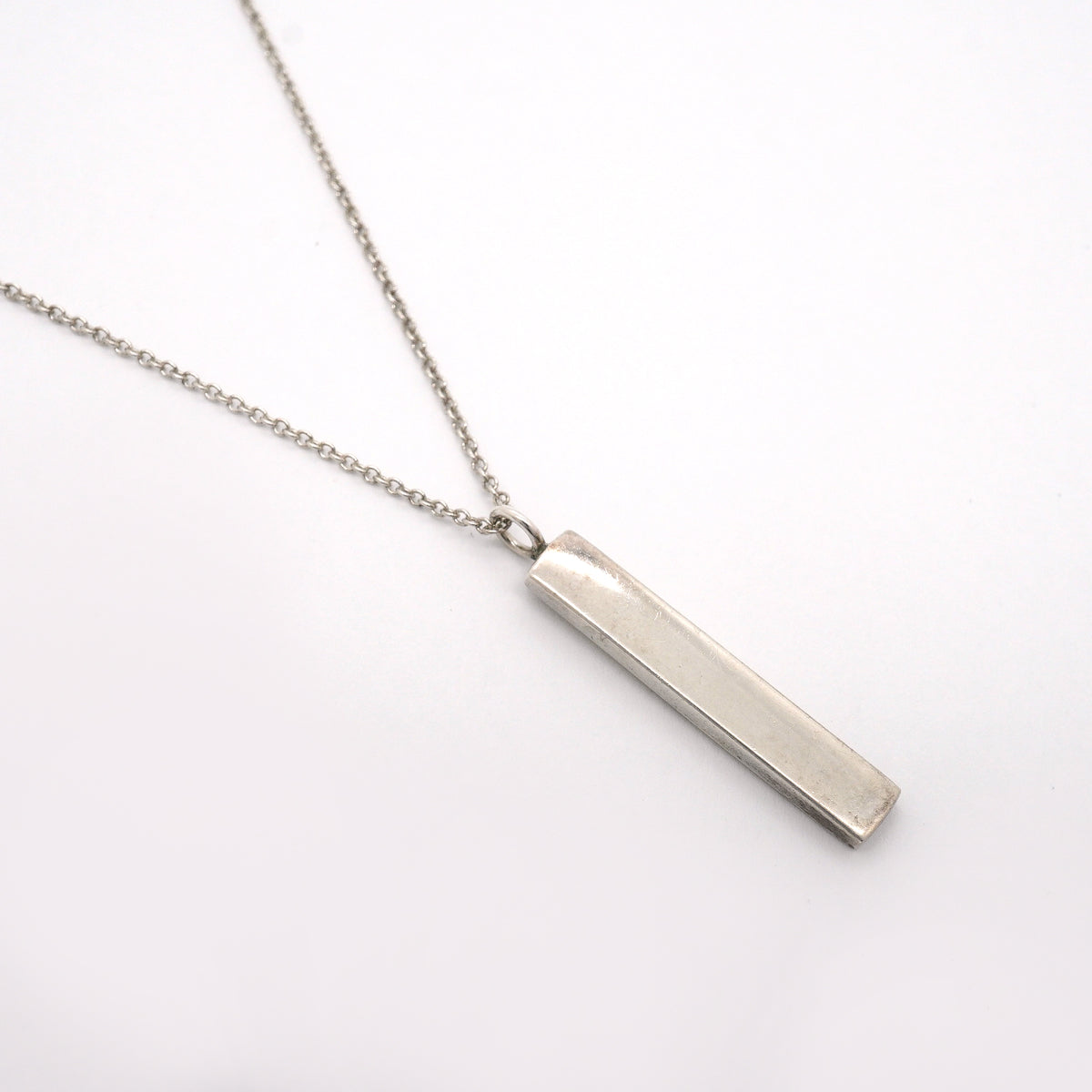 【6jgb0669】ティファニー ネックレス ノーツ/バー 1PD シルバー925 ダイヤモンド【中古】レディース