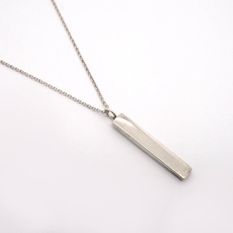 【6jgb0669】ティファニー ネックレス ノーツ/バー 1PD シルバー925 ダイヤモンド【中古】レディース