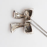【6jgb0672】ティファニー ネックレス リボン シルバー925【中古】レディース