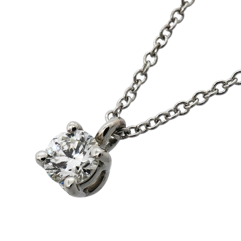 【6jgb0673】ティファニー ネックレス ソリティア 1PD Pt950 プラチナ ダイヤモンド【中古】レディース