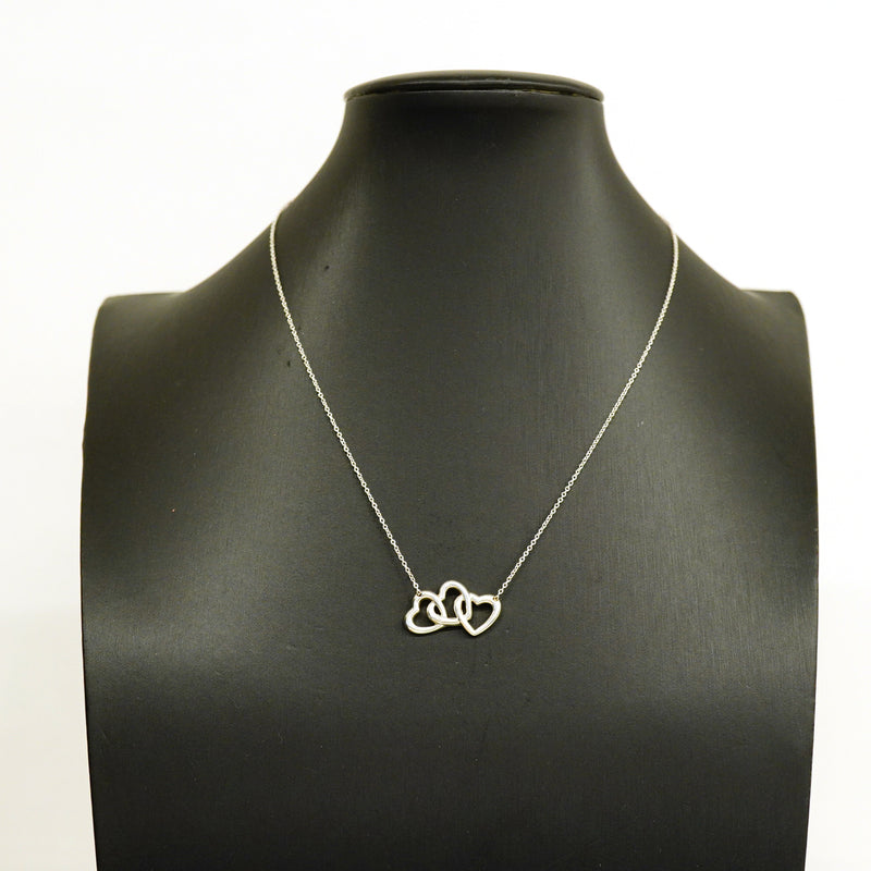 【6jgb0679-k】ティファニー ネックレス トリプルハート シルバー925【中古】レディース