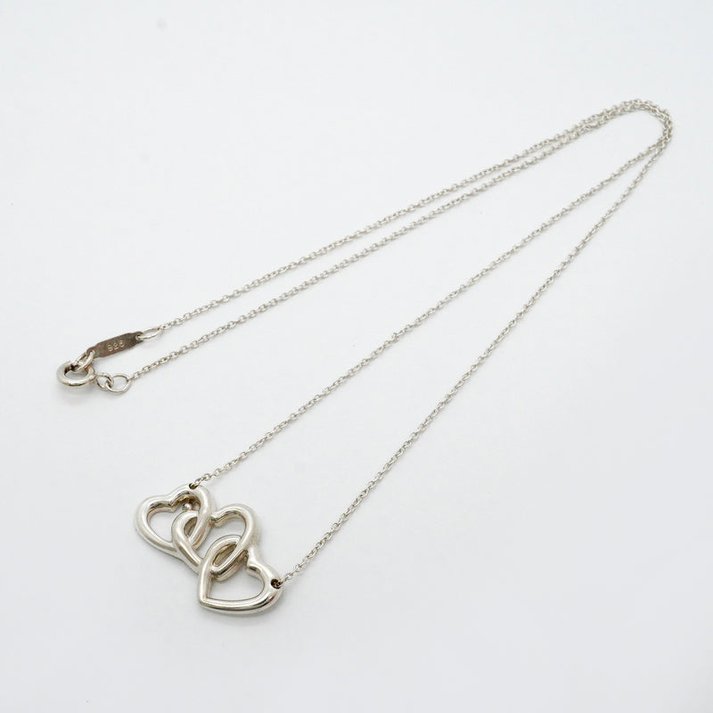 【6jgb0679-k】ティファニー ネックレス トリプルハート シルバー925【中古】レディース