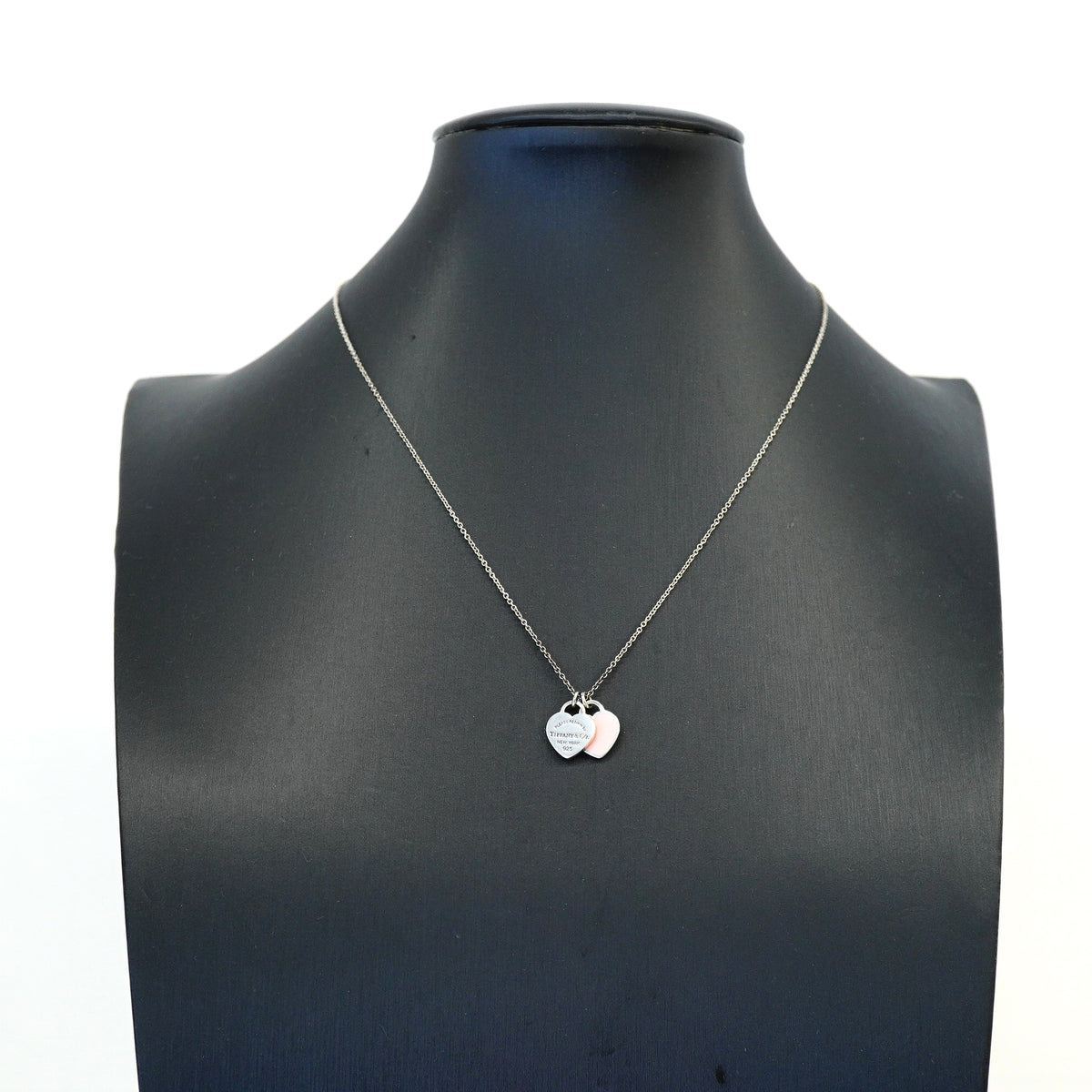 【6jgb0682-k】ティファニー ネックレス ダブルリターントゥハート シルバー925 ピンク【中古】レディース