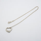 【6jgb0683-k】ティファニー ネックレス オープンハート シルバー925【中古】レディース