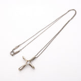 【6jgb0688-k】ティファニー ネックレス オープンクロス シルバー925【中古】レディース