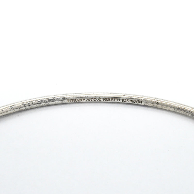 【6jgb0694-k】ティファニー バングル ティアドロップ シルバー925【中古】レディース