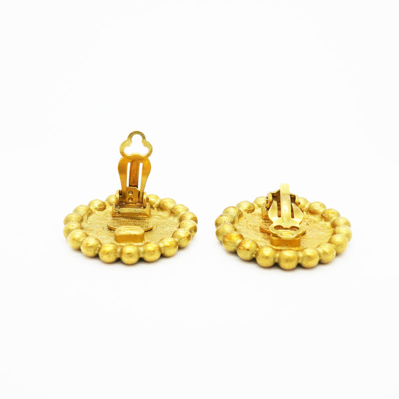 【6jgb0696】シャネル イヤリング ヴィンテージ ココマーク GPメッキ ゴールド【中古】レディース