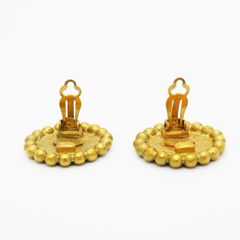 【6jgb0696】シャネル イヤリング ヴィンテージ ココマーク GPメッキ ゴールド【中古】レディース
