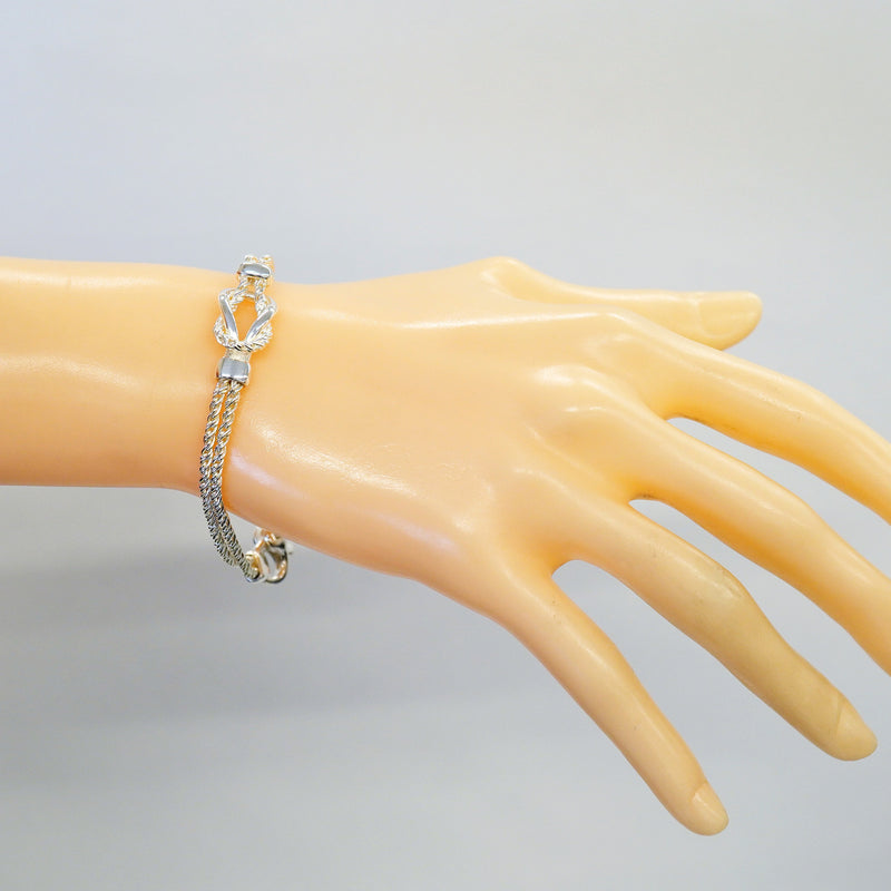 【6jgb0699】ティファニー ブレスレット センターノット/ダブルロープ シルバー925【中古】メンズ レディース ユニセックス