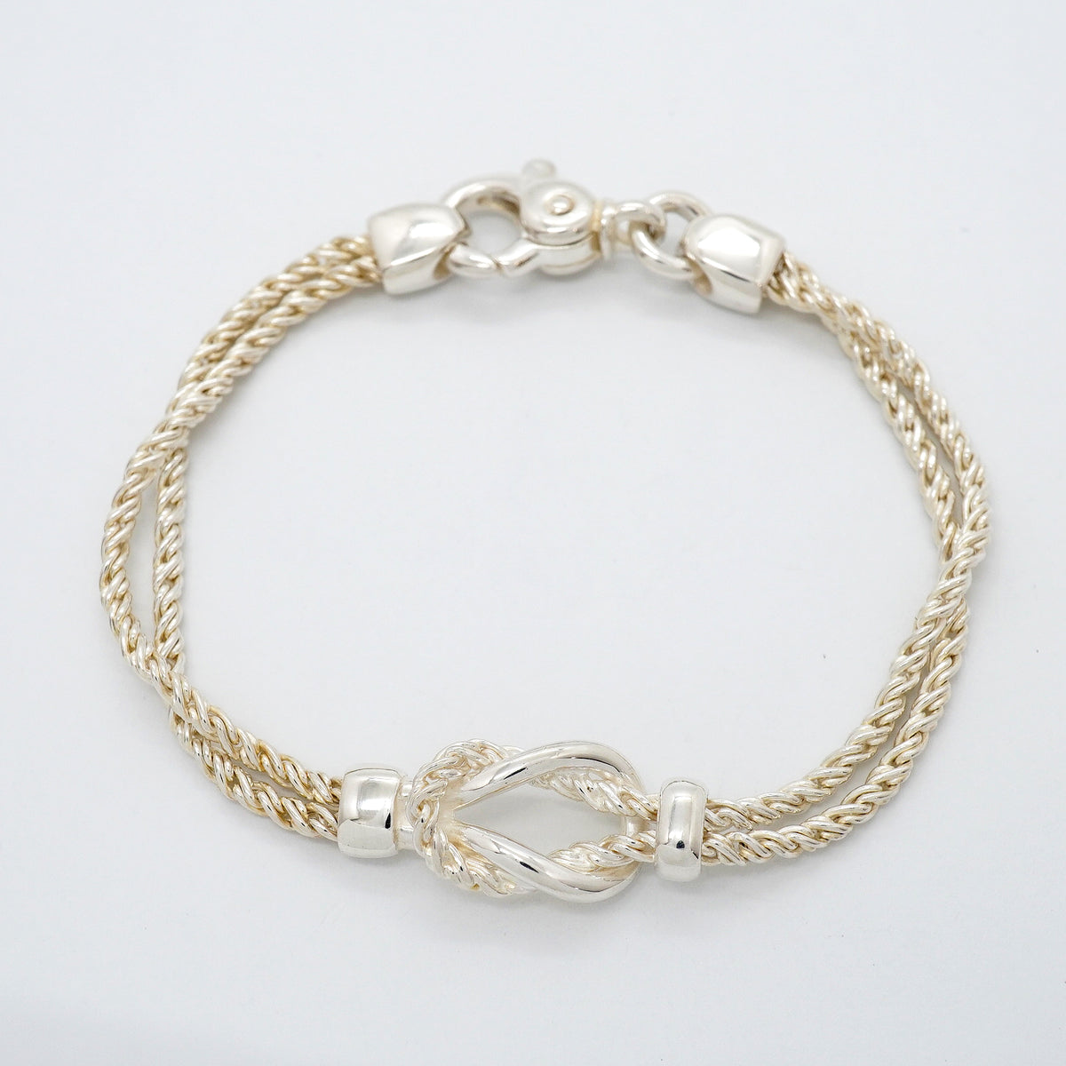 【6jgb0699】ティファニー ブレスレット センターノット/ダブルロープ シルバー925【中古】メンズ レディース ユニセックス