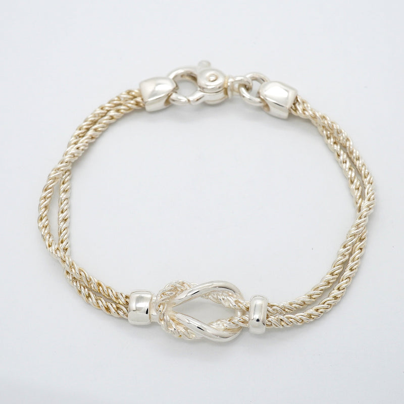 【6jgb0699】ティファニー ブレスレット センターノット/ダブルロープ シルバー925【中古】メンズ レディース ユニセックス