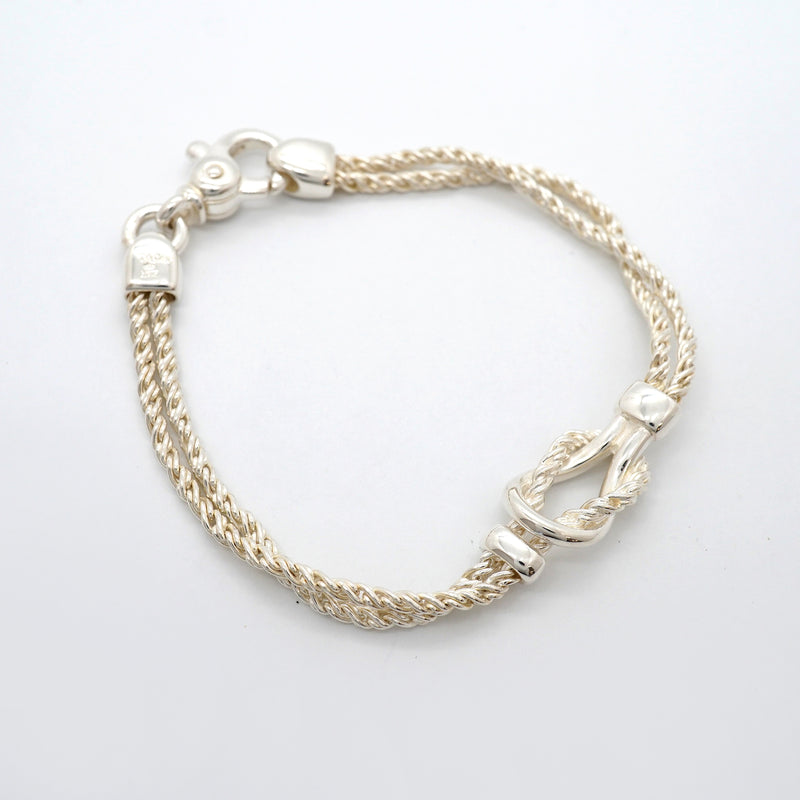【6jgb0699】ティファニー ブレスレット センターノット/ダブルロープ シルバー925【中古】メンズ レディース ユニセックス