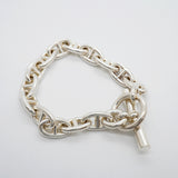 【6jgb0700】エルメス ブレスレット シェーヌダンクル MM 15コマ シルバー925【中古】レディース