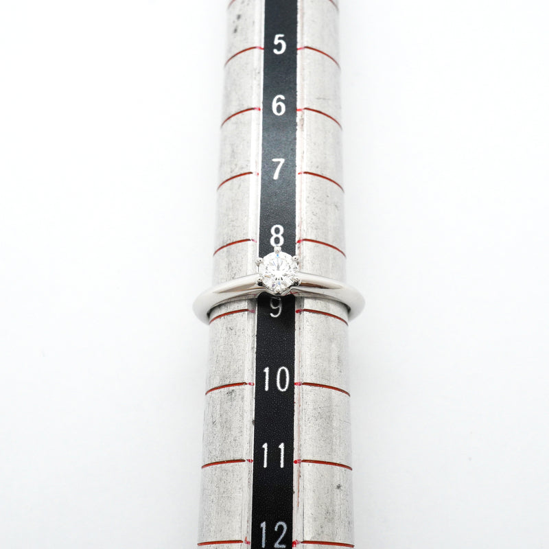 【6jgb0703】ティファニー リング ソリティア 1PD Pt950 プラチナ ダイヤモンド 0.25ct 8.5号【中古】レディース