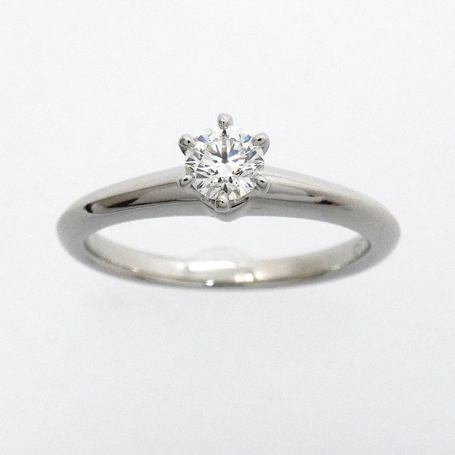 【6jgb0703】ティファニー リング ソリティア 1PD Pt950 プラチナ ダイヤモンド 0.25ct 8.5号【中古】レディース