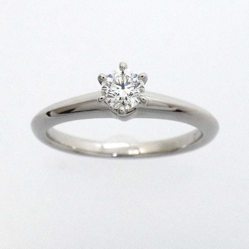 【6jgb0703】ティファニー リング ソリティア 1PD Pt950 プラチナ ダイヤモンド 0.25ct 8.5号【中古】レディース