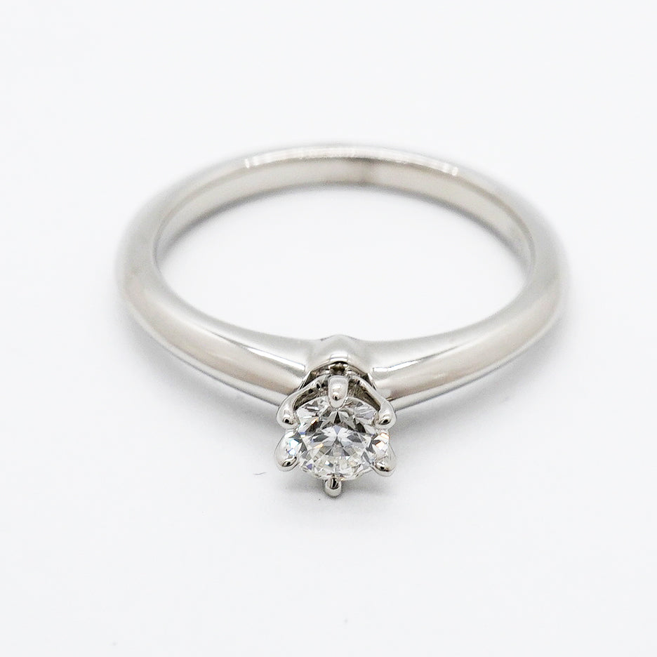 【6jgb0703】ティファニー リング ソリティア 1PD Pt950 プラチナ ダイヤモンド 0.25ct 8.5号【中古】レディース