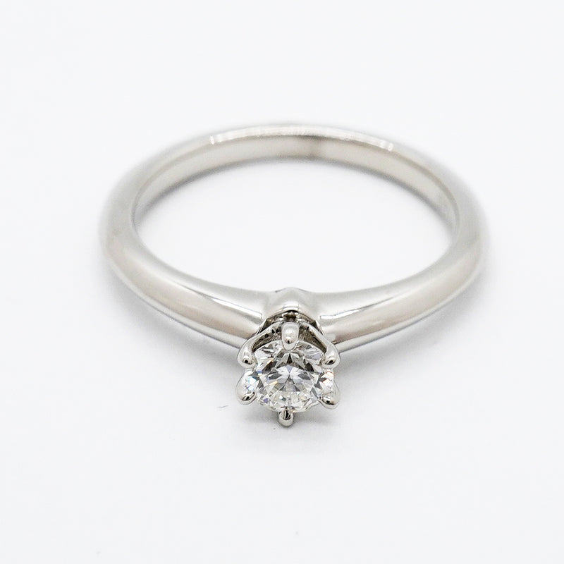 【6jgb0703】ティファニー リング ソリティア 1PD Pt950 プラチナ ダイヤモンド 0.25ct 8.5号【中古】レディース