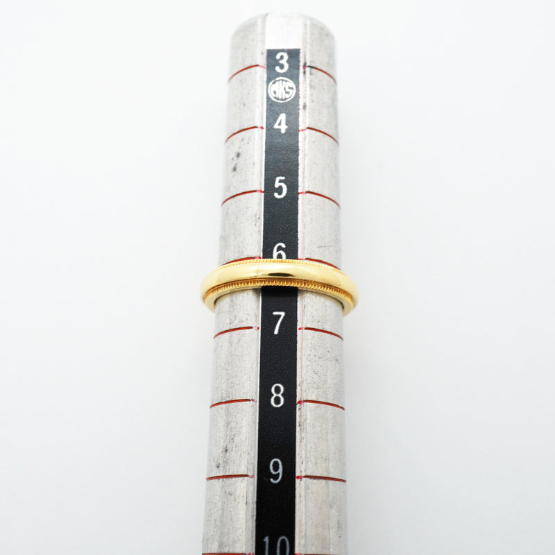 【6jgb0707】ティファニー リング ミルグレイン K18YG イエローゴールド 6.5号【中古】レディース