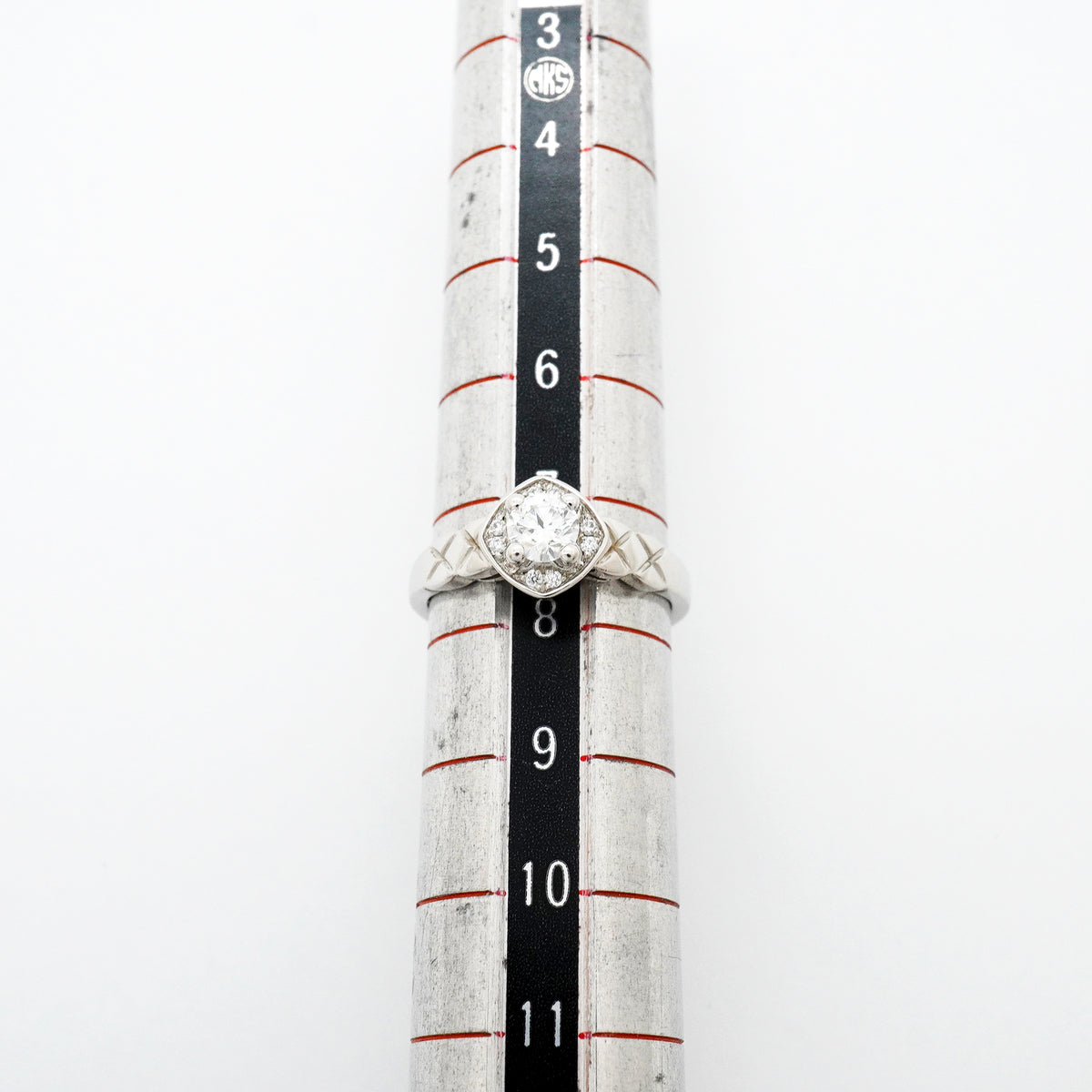 【6jgb0718】シャネル リング ココクラッシュ Pt950 プラチナ ダイヤモンド ＃48【中古】レディース