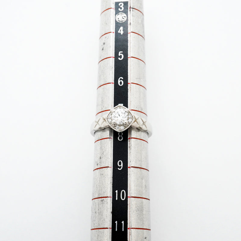 【6jgb0718】シャネル リング ココクラッシュ Pt950 プラチナ ダイヤモンド ＃48【中古】レディース