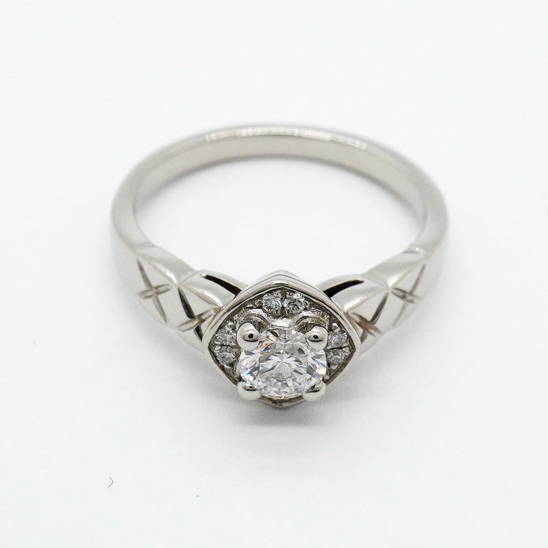【6jgb0718】シャネル リング ココクラッシュ Pt950 プラチナ ダイヤモンド ＃48【中古】レディース