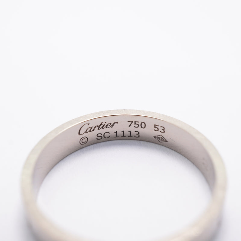 【6jgb0721】カルティエ リング ミニラブ K18WG ホワイトゴールド ＃53【中古】レディース