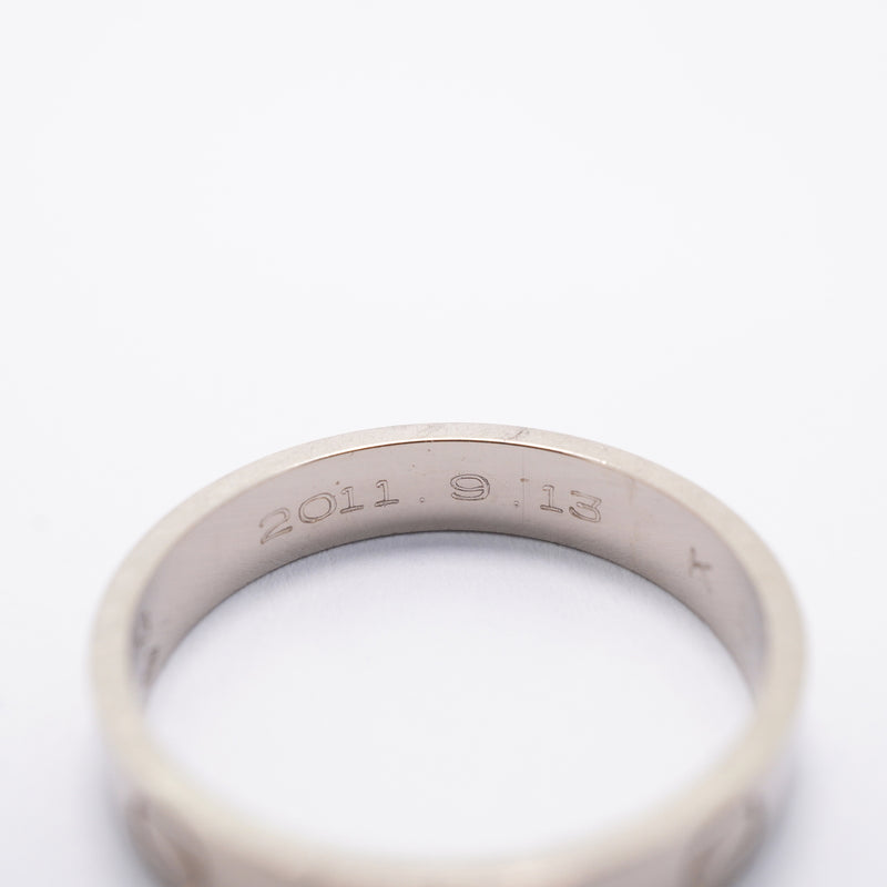 【6jgb0721】カルティエ リング ミニラブ K18WG ホワイトゴールド ＃53【中古】レディース