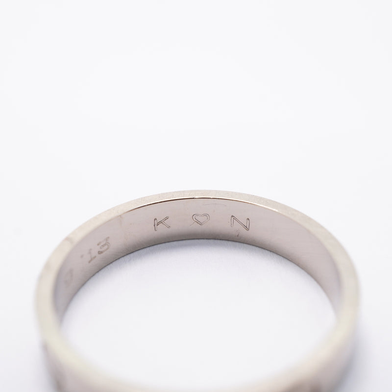 【6jgb0721】カルティエ リング ミニラブ K18WG ホワイトゴールド ＃53【中古】レディース