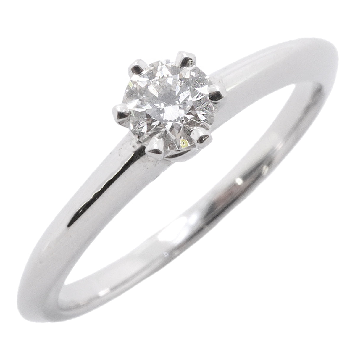【6jgb0726】ティファニー リング ソリティア 1PD Pt950 プラチナ ダイヤモンド 0.22ct 10号【中古】レディース