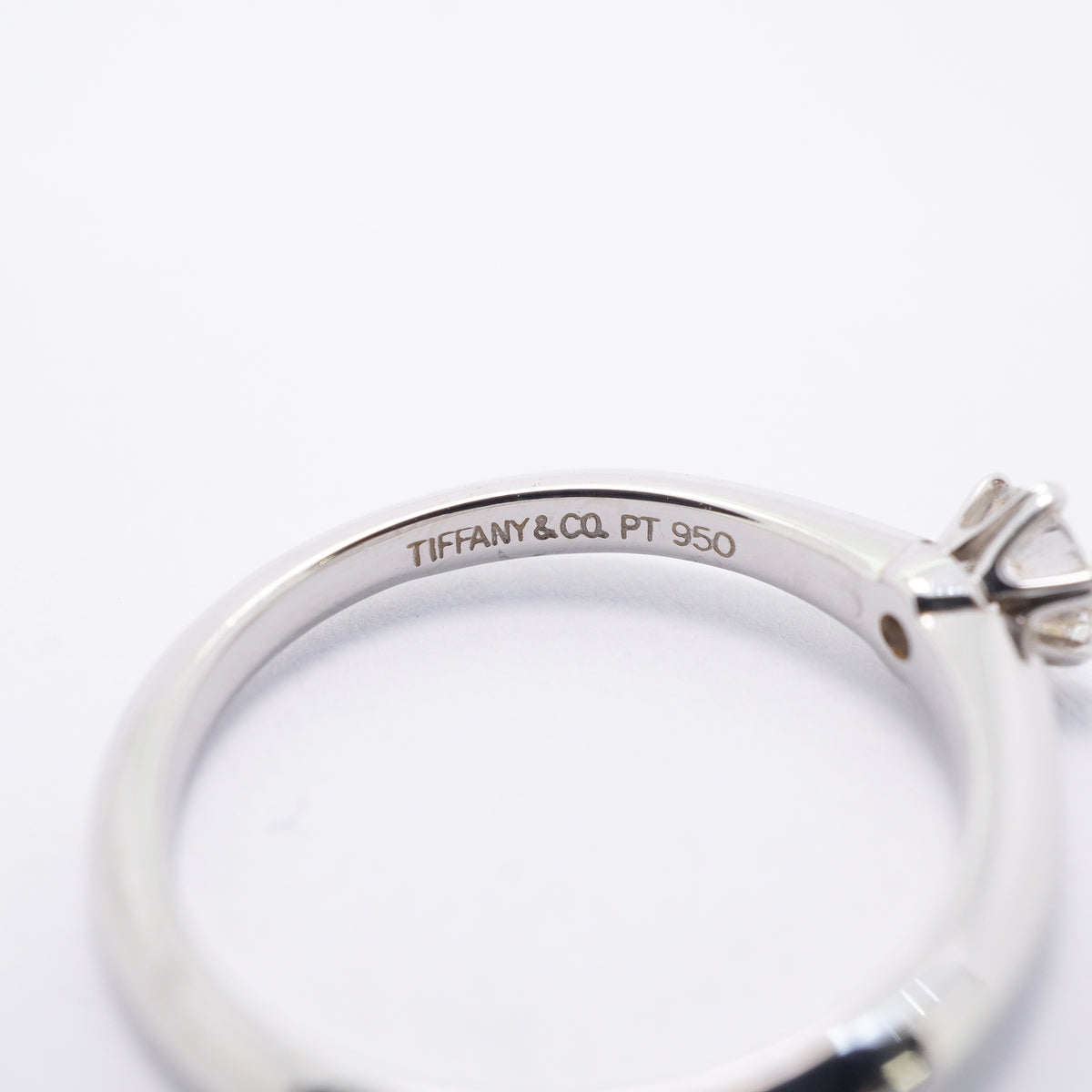 【6jgb0726】ティファニー リング ソリティア 1PD Pt950 プラチナ ダイヤモンド 0.22ct 10号【中古】レディース