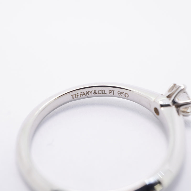 【6jgb0726】ティファニー リング ソリティア 1PD Pt950 プラチナ ダイヤモンド 0.22ct 10号【中古】レディース