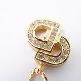 【6jgb0728-k】クリスチャンディオール ネックレス CDロゴ GPメッキ ラインストーン ゴールド【中古】レディース