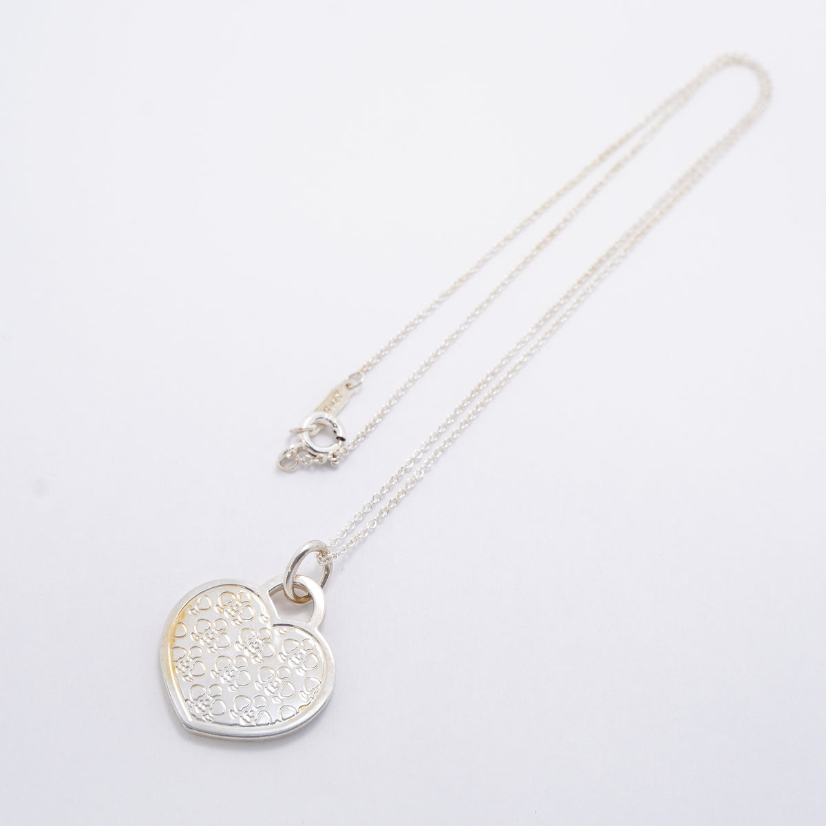 【6jgb0731-k】ティファニー ネックレス GO WOMEN ハートモチーフ シルバー925【中古】レディース