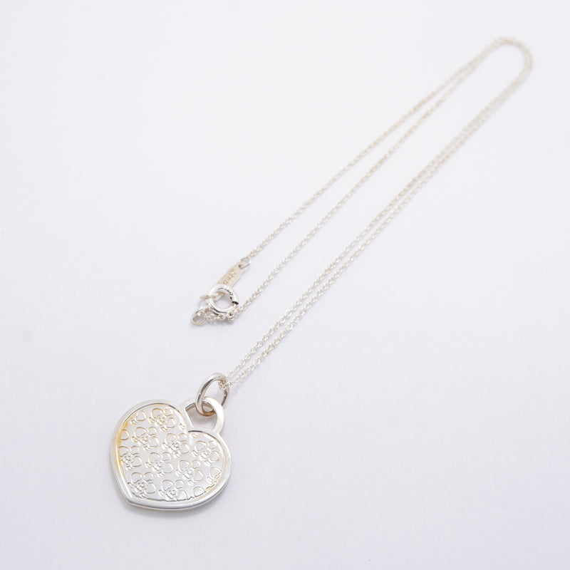 【6jgb0731-k】ティファニー ネックレス GO WOMEN ハートモチーフ シルバー925【中古】レディース