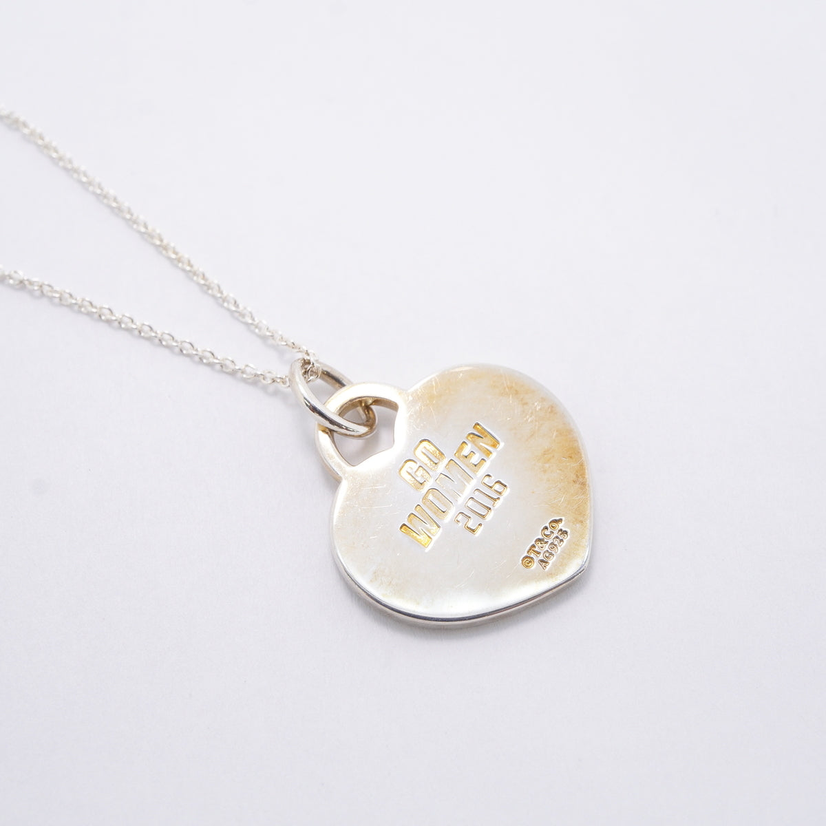 【6jgb0731-k】ティファニー ネックレス GO WOMEN ハートモチーフ シルバー925【中古】レディース