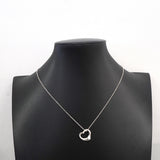 【6jgb0732-k】ティファニー ネックレス オープンハート シルバー925【中古】レディース