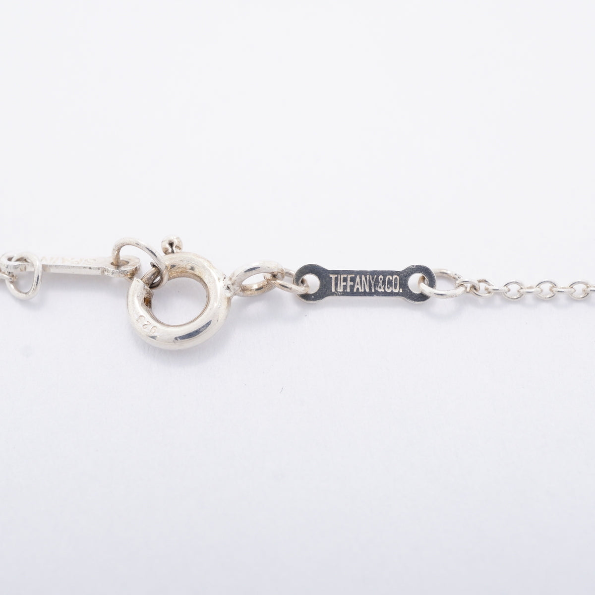 【6jgb0732-k】ティファニー ネックレス オープンハート シルバー925【中古】レディース